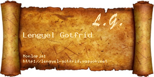 Lengyel Gotfrid névjegykártya